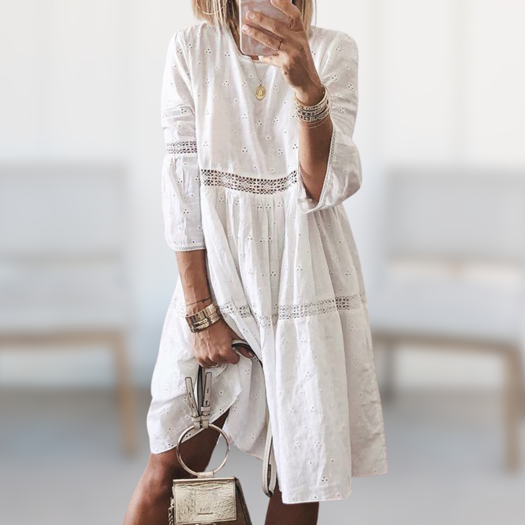 Madeline | Elegant Eyelet Dress