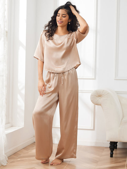 Lilia | Relaxed Satin Loungewear Set