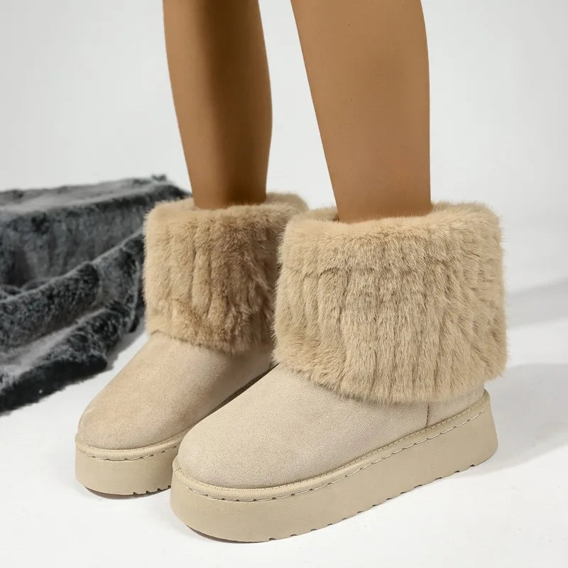 Maude | Plush Slip-on Snow Boots